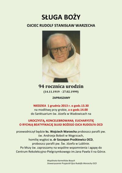 94 rocznica urodzin - 1 grudnia 2013